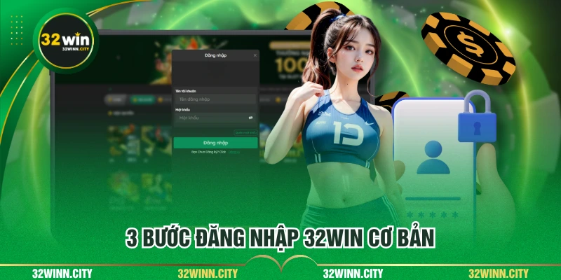 3 bước đăng nhập 32WIN cơ bản
