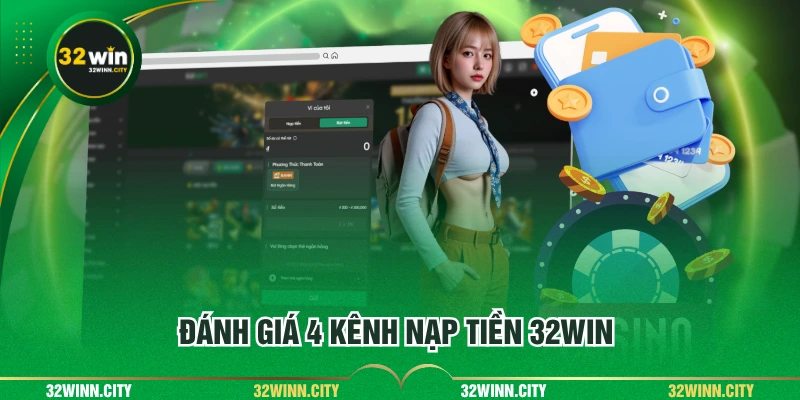 Đánh giá 4 kênh nạp tiền 32WIN