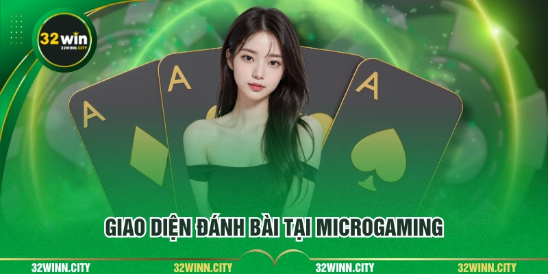 Giao diện đánh bài tại Microgaming